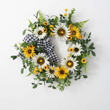 Sunflower Gingham Wreath