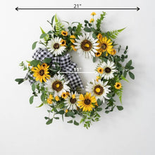 Sunflower Gingham Wreath