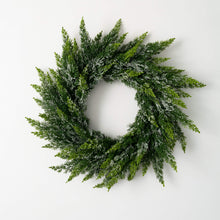 23" Frosted Green Cedar Wreath