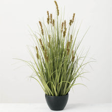 Potted Flocked Grass