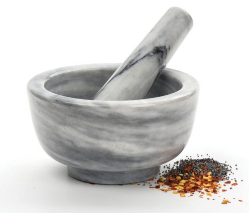 White Marble Mortar and Pestle Set