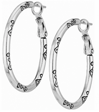 Oval Hoop Charm Earrings