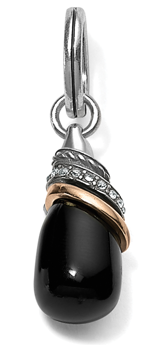 Black Agate Teardrop Amulet