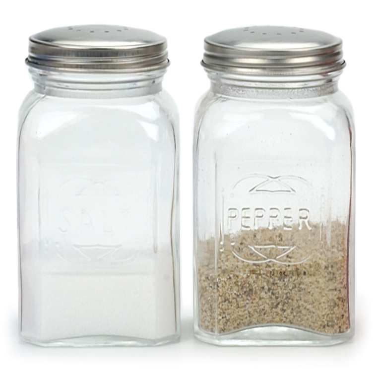 Retro Glass Salt & Pepper Shakers