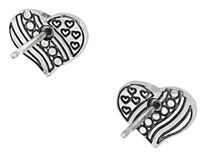 Hearts and Stripes Mini Post Earrings