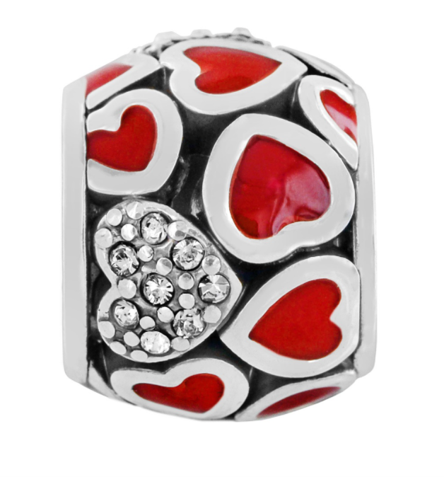 Abounding Hearts Bead (Red)