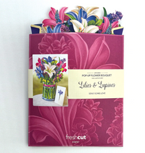FreshCut Paper Pop-Up Lilies & Lupines Bouquet