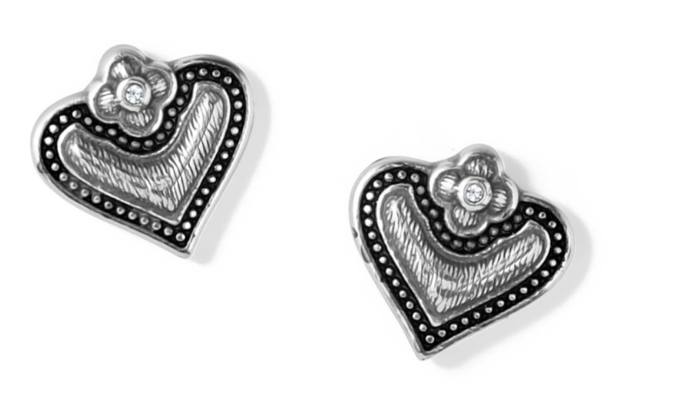 Luna Heart Mini Post Earrings