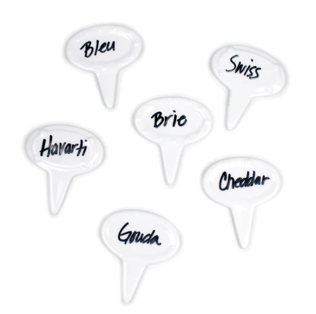 Oval Cheese Markers Set of 6