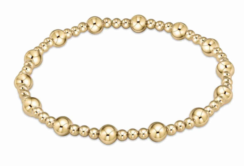 enewton extends - Classic Sincerity Pattern 5mm Bead Bracelet - Gold