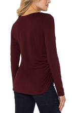 Crew Neck Top with Shirring