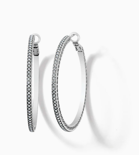 Meridian Thin Large Hoop Earrings