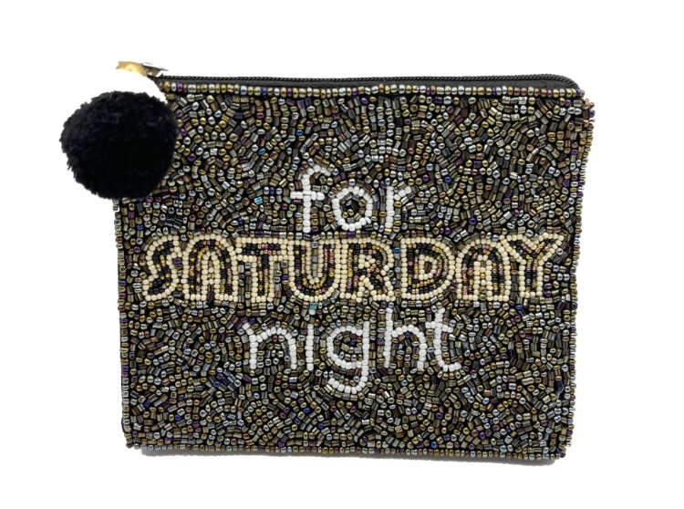 For Saturday Night Beaded Pouch