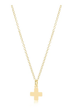 16" Necklace Gold - Signature Cross Gold Charm