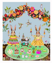 Bunny Tea Party Tea Towel