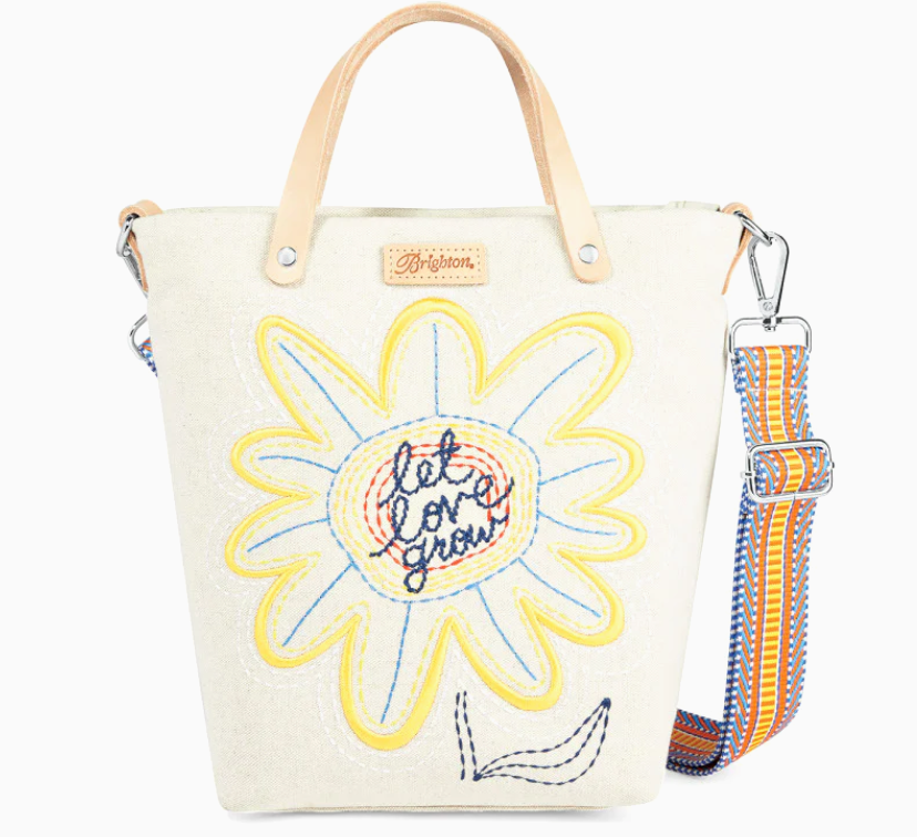 Sunny Daisy Embroidered Medium Messenger Bag - Thumbnail 2