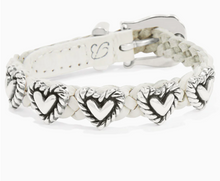 Roped Heart Braid Bandit Bracelet (White)