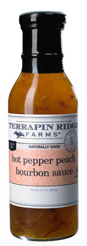 Hot Pepper Peach Bourbon Sauce