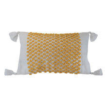 Hand Woven Poppy Pillow (Yellow)